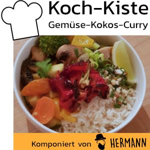 Kokos Curry Kochkiste HERMANN und Obstkiste Freiburg Kooperation
